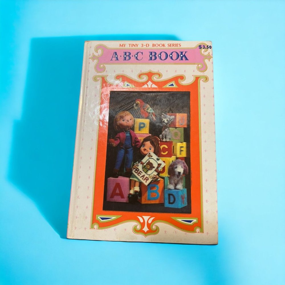 Vintage 70's Playmore My tiny 3D Book Series ABC Book #7 Hardback